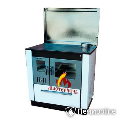 Отопительно-варочная печь МастерПечь ПВ-07 экстра с духовым шкафом 7.2 кВт (белый) в Челябинске